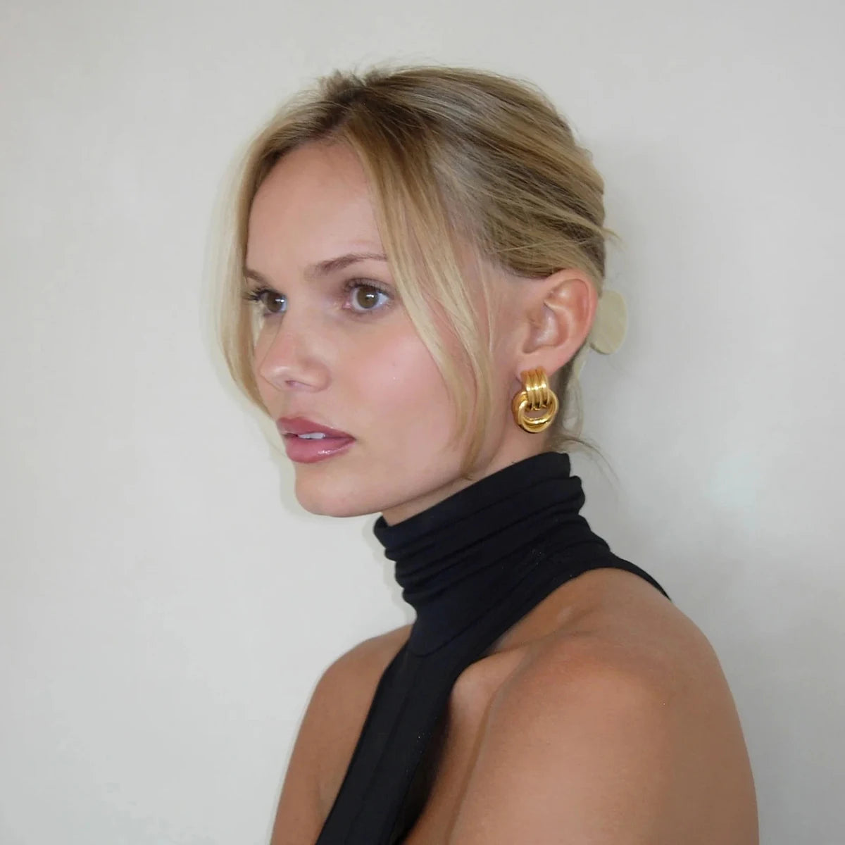 Interlocking Knot Earrings for Women – Gold Plated Waterproof Tarnish Free Stainless Steel Fashion Jewellery