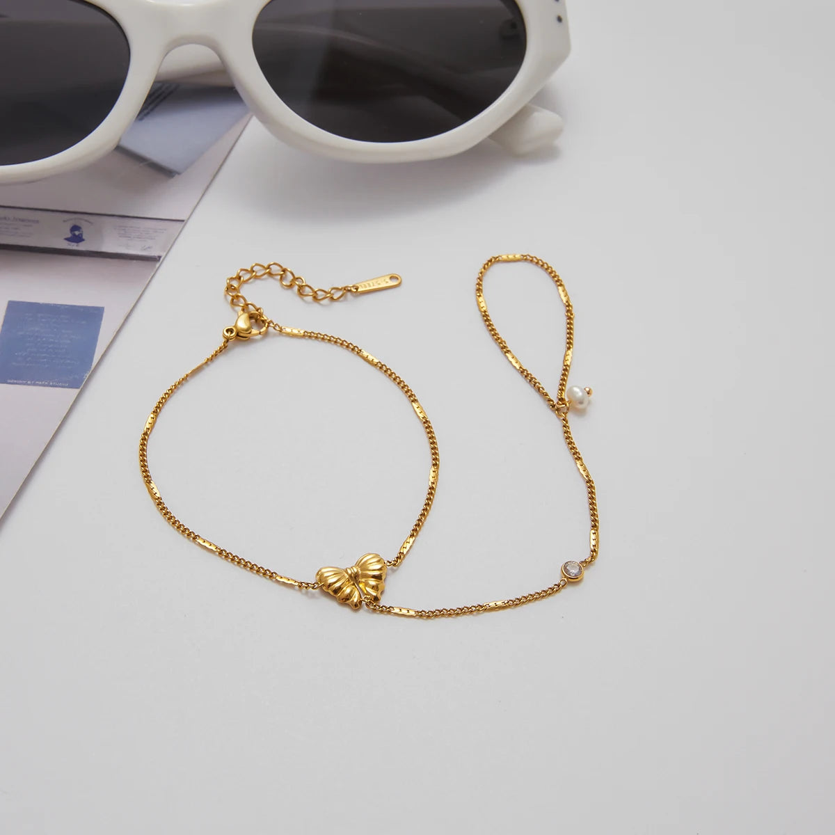 Vlinder Handketting Armband voor Dames – 18K Verguld Waterdicht Aanslagvrij Handharnas Sieraad