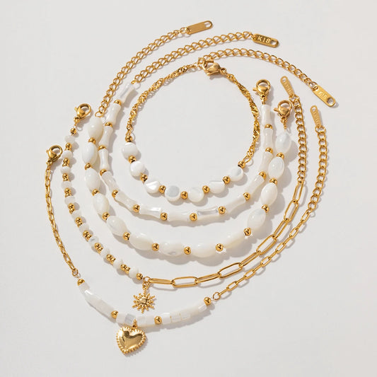Premium 18K Verguld Gelaagde Kettingenset voor Vrouwen – Waterdicht & Vlekvrij Luxe Sieraden