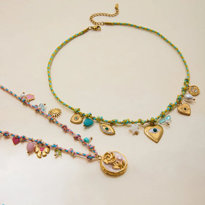 18K Verguld Boho Hanger Ketting Collectie – Waterdicht, Roestvrije Dagelijkse Sieraden
