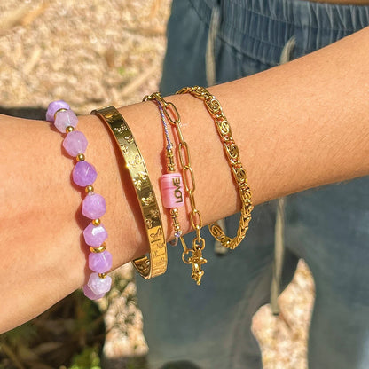 Natural Stone Bracelet Set for Women | Waterproof & Tarnish-Free Beaded Jewelry