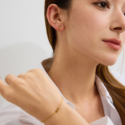 Premium 18K Gold Plated Birthstone Zirconia Earrings & Bracelet Set for Women – Waterproof & Tarnish-Free Jewellery & Jewelry