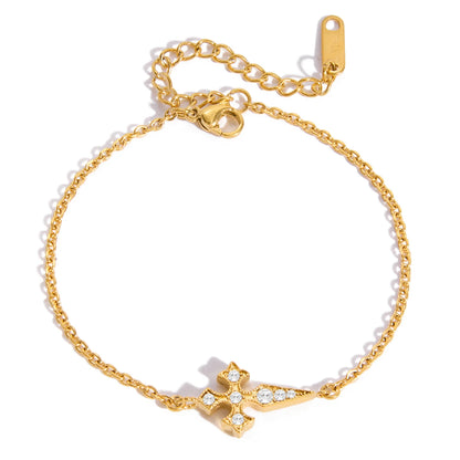 Premium 18K Vergulde Delicate Handarmband voor Dames – Waterdichte & Niet-Aanlopende Luxe Sieraden