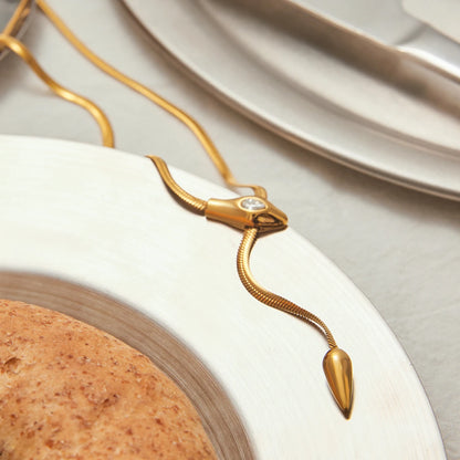 18K vergulde verstelbare lariat-ketting – Waterdicht, aanslagvrij minimalistisch sieraad