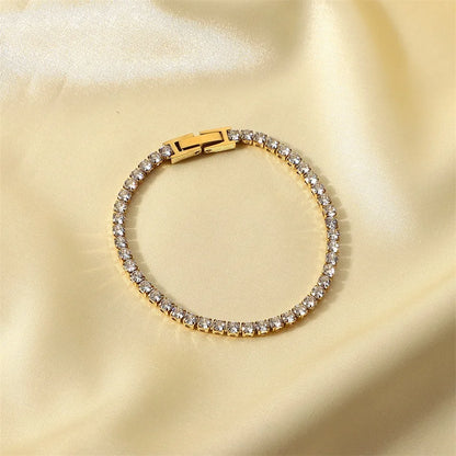 Premium 18K Gold Plated Tennis Bracelet for Women – Waterproof & Tarnish-Free Luxury Jewellery & Jewelry