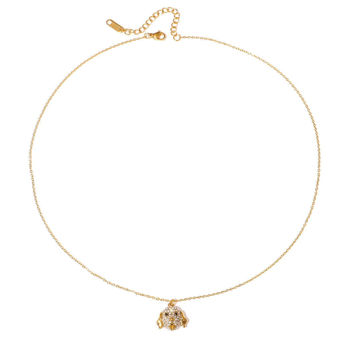 18K Vergulde Hondenhoofd Hanger Ketting | Huisdierenliefhebber Bedelketting voor Hondenliefhebbers