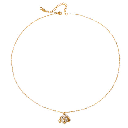 18K Vergulde Hondenhoofd Hanger Ketting | Huisdierenliefhebber Bedelketting voor Hondenliefhebbers