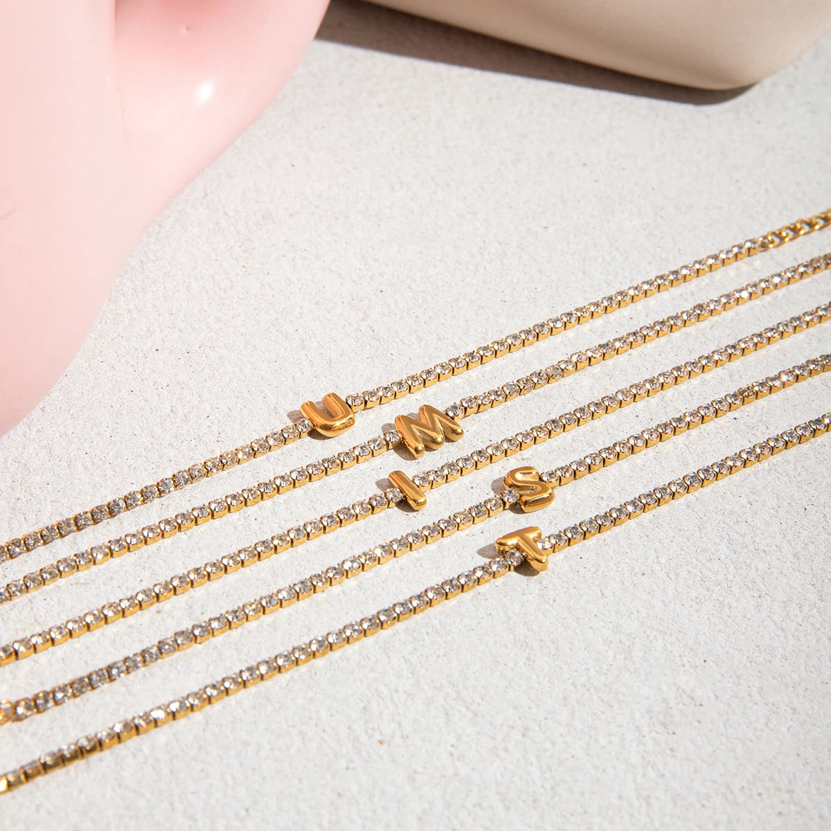Premium 18K Gold Plated Initial Hand Bracelet for Women – Waterproof & Tarnish-Free Luxury Jewellery & Jewelry