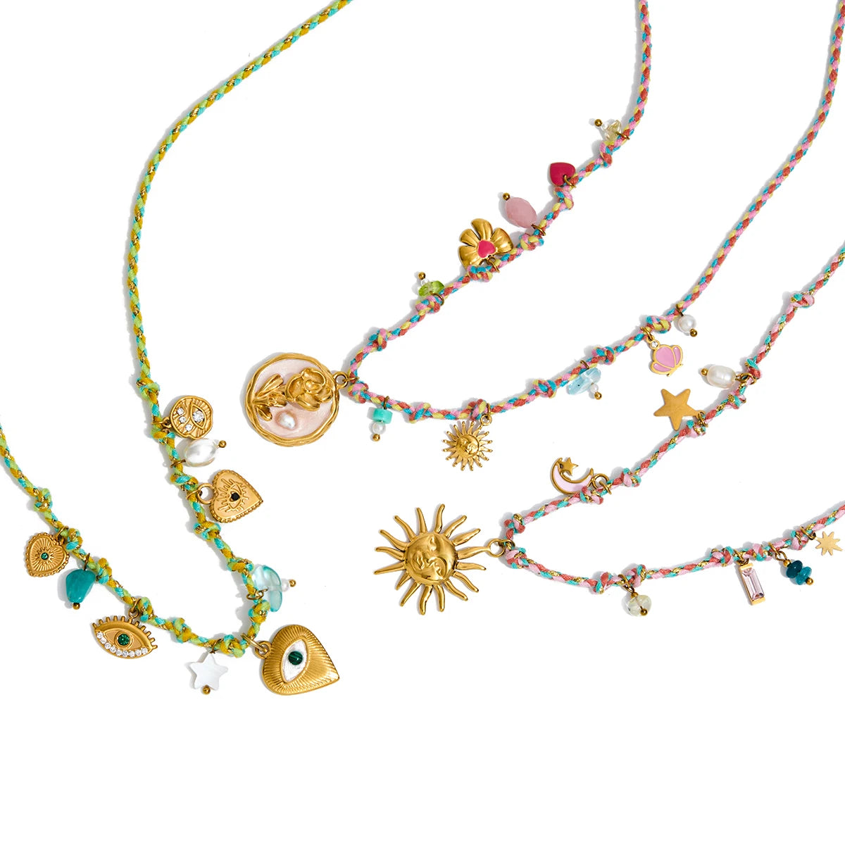 18K Verguld Boho Hanger Ketting Collectie – Waterdicht, Roestvrije Dagelijkse Sieraden