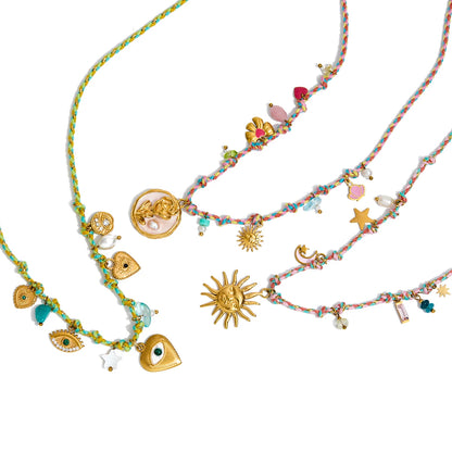 18K Verguld Boho Hanger Ketting Collectie – Waterdicht, Roestvrije Dagelijkse Sieraden