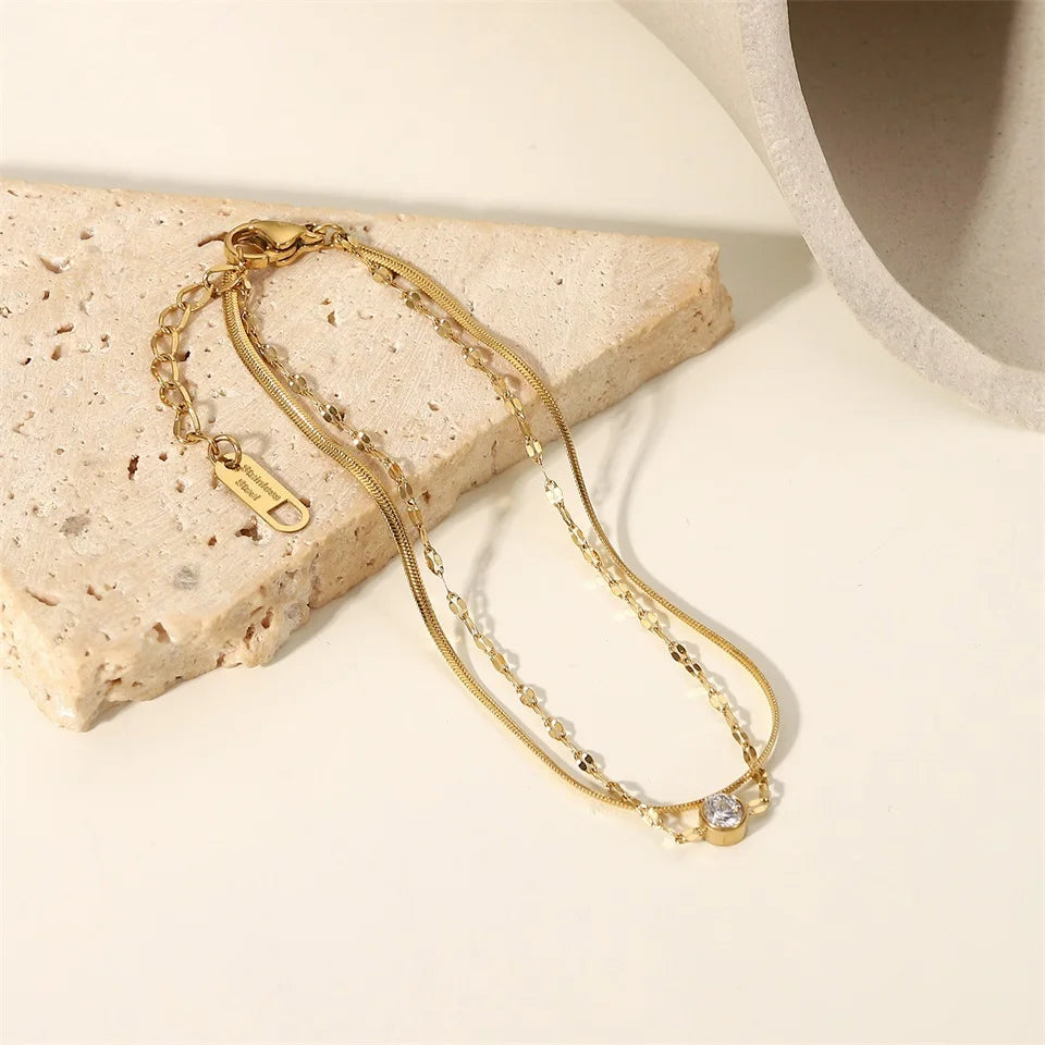 Premium 18K Gold Plated Hand Bracelet for Women – Waterproof & Tarnish-Free Luxury Jewellery & Jewelry