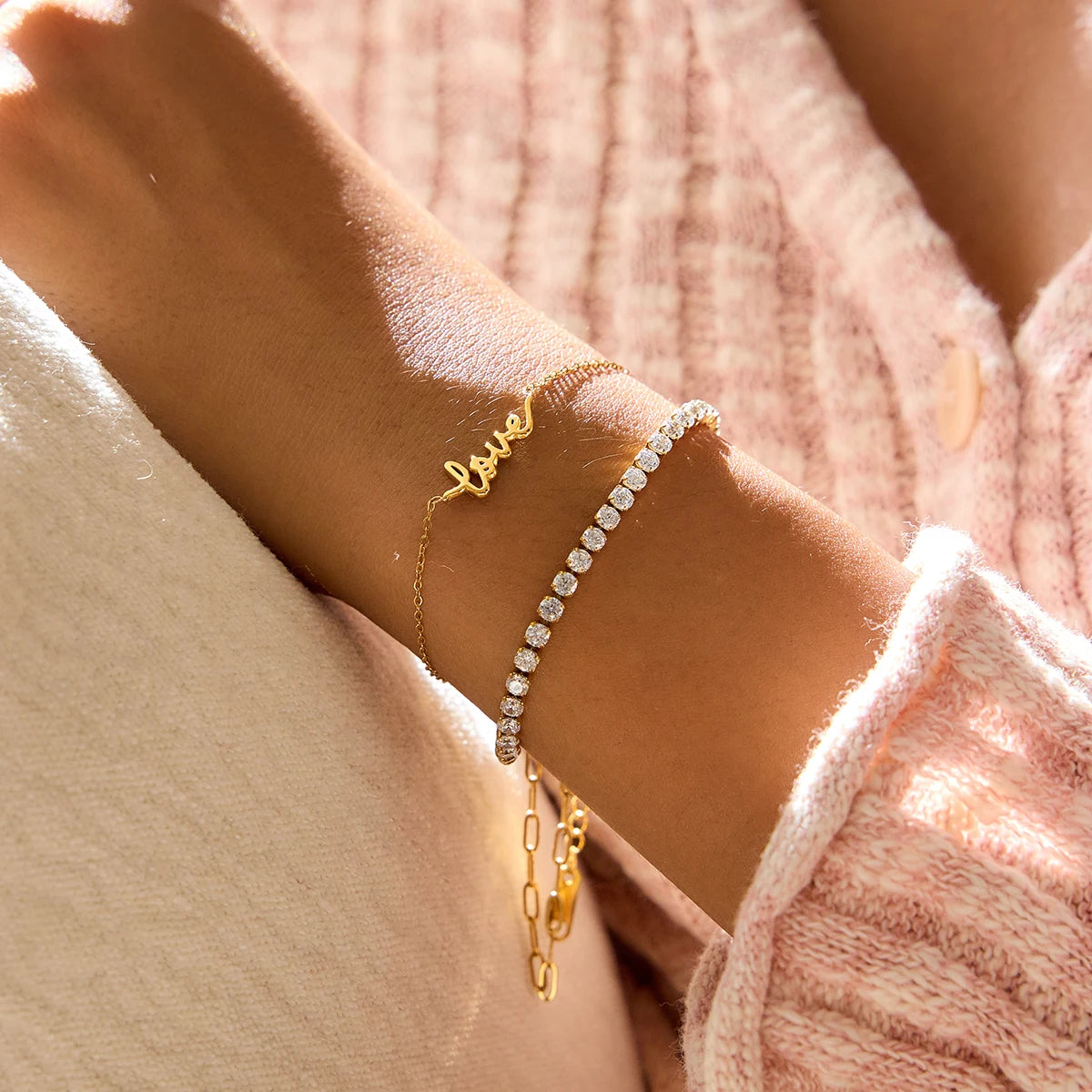 Premium 18K Vergulde Liefdes Armband voor Dames – Waterdichte & Vervaagvrije Luxe Sieraden & Juwelen