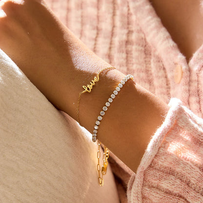 Premium 18K Vergulde Liefdes Armband voor Dames – Waterdichte & Vervaagvrije Luxe Sieraden & Juwelen