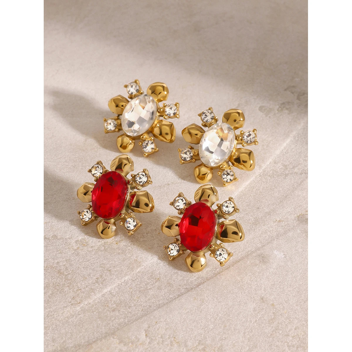 18K Gold Plated Food Charm Hoop Earrings Set – Waterproof Tarnish-Free Cute Enamel Jewelry for Women