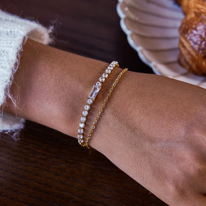 Premium 18K Vergulde Handarmbandset voor Dames – Waterdichte & Roestvrije Luxe Sieraden
