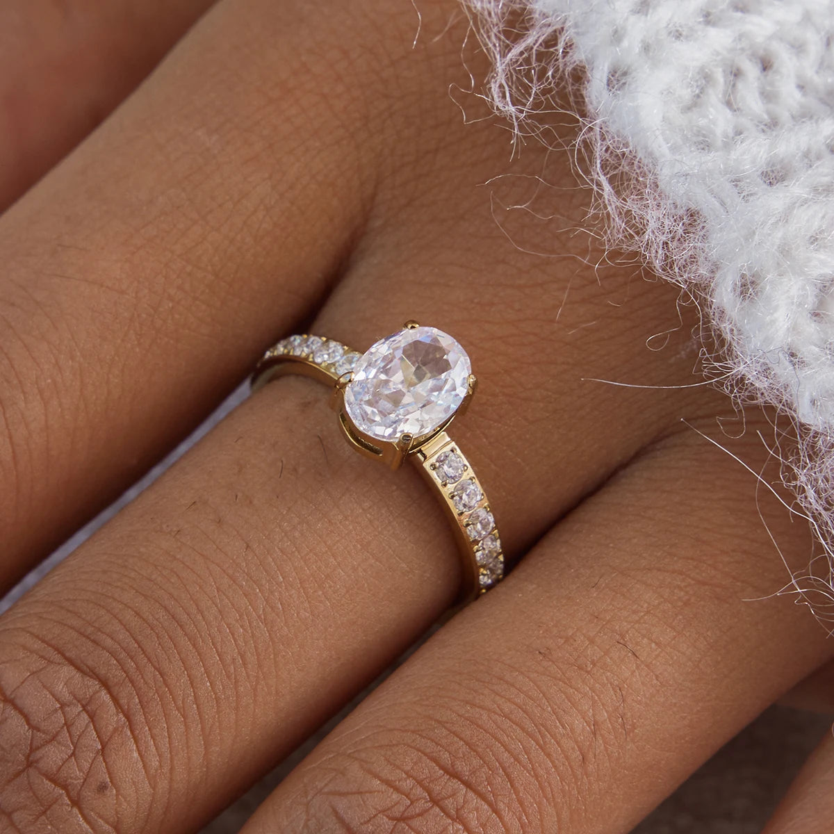 Luxe 18k Vergulde Zirkoon Ringen Collectie – Peer-, Ovaal-, Rond- & Smaragdgeslepen Stenen | Elegante Statement Ringen voor Dames