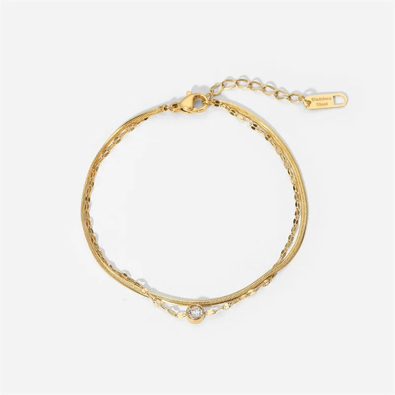 Premium 18K Gold Plated Hand Bracelet for Women – Waterproof & Tarnish-Free Luxury Jewellery & Jewelry