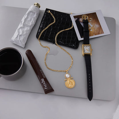 18K Gold-Plated Vintage Coin Necklace, Earrings & Bracelet Set | Elegant Coin Jewelry Set