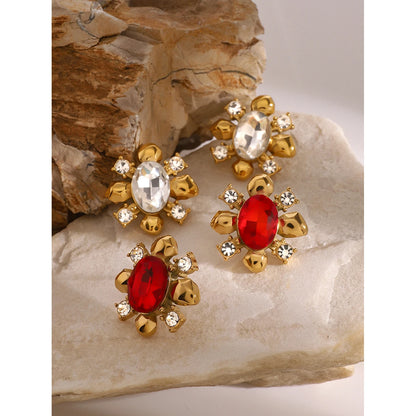 18K Gold Plated Food Charm Hoop Earrings Set – Waterproof Tarnish-Free Cute Enamel Jewelry for Women