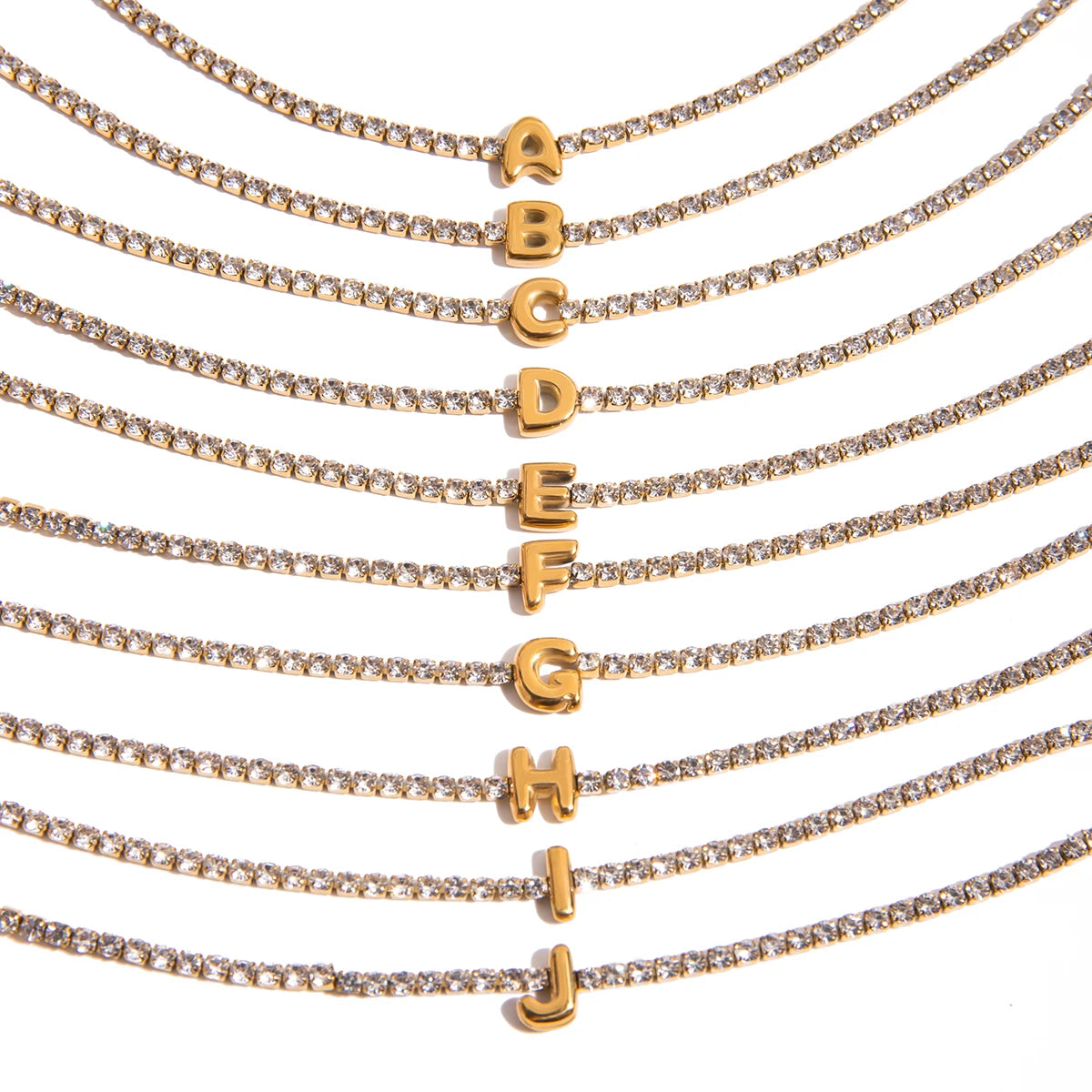 Premium 18K Gold Plated Initial Hand Bracelet for Women – Waterproof & Tarnish-Free Luxury Jewellery & Jewelry