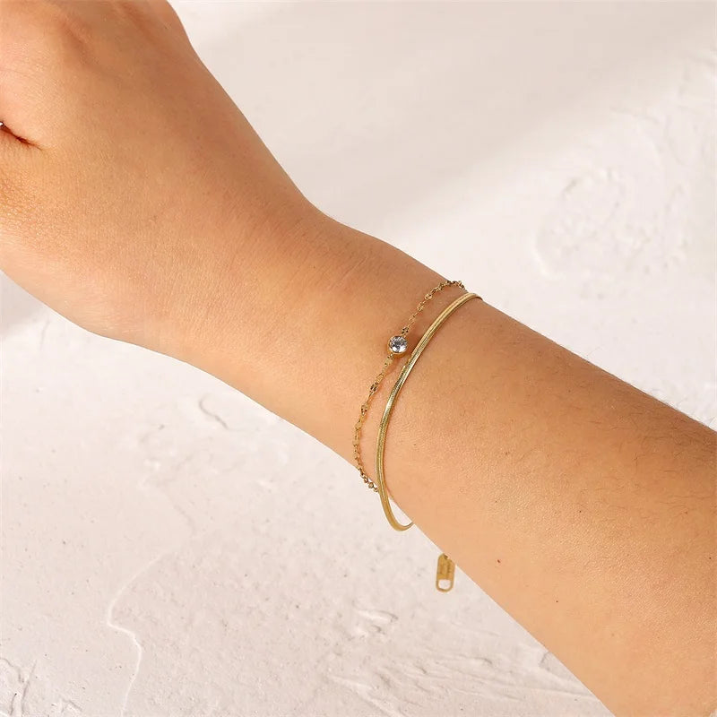 Premium 18K Gold Plated Hand Bracelet for Women – Waterproof & Tarnish-Free Luxury Jewellery & Jewelry