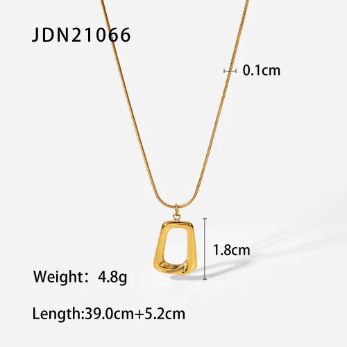 Gouden Evil Eye Rechthoek Talisman Ketting | Bescherming & Statement Sieraad