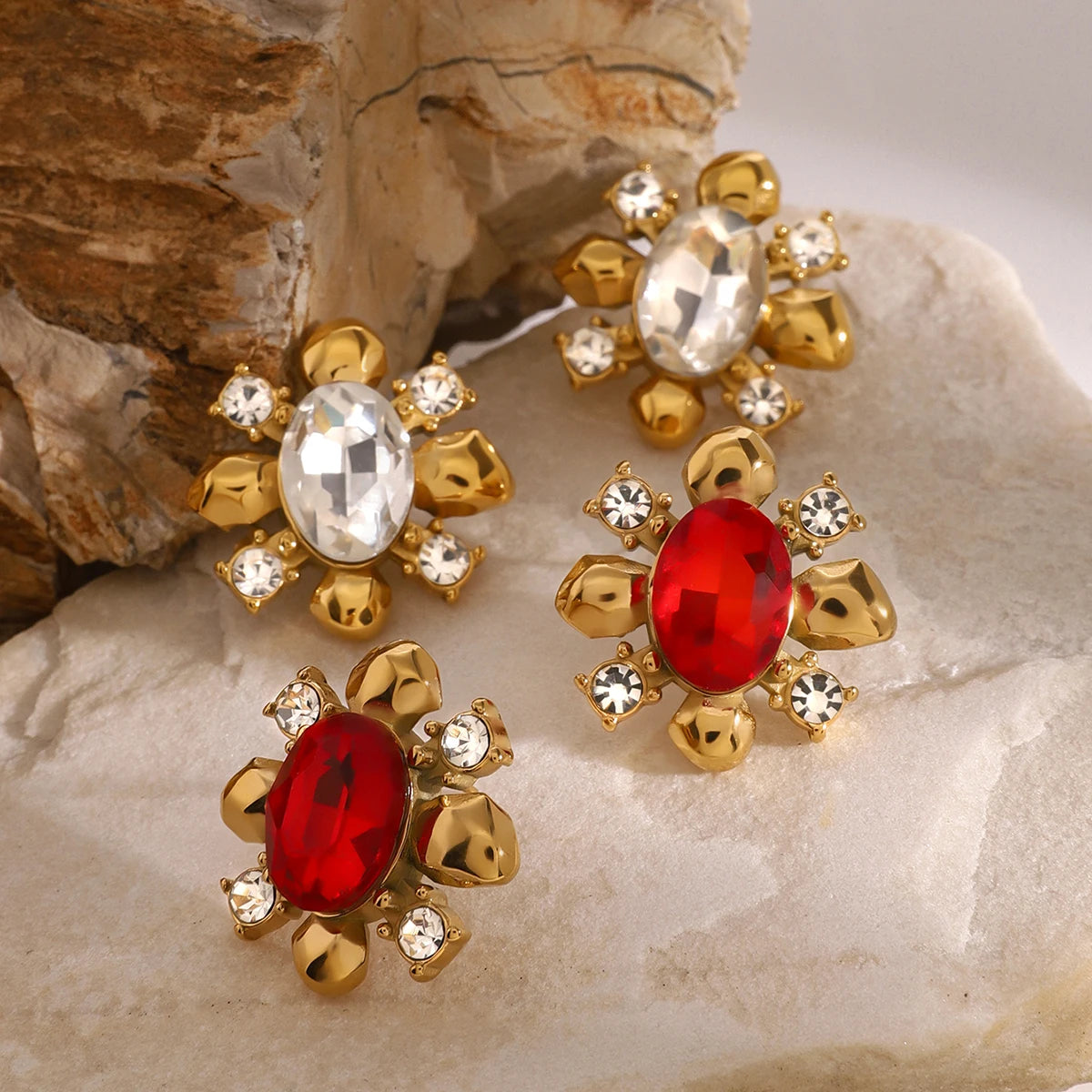 18K Gold Plated Food Charm Hoop Earrings Set – Waterproof Tarnish-Free Cute Enamel Jewelry for Women
