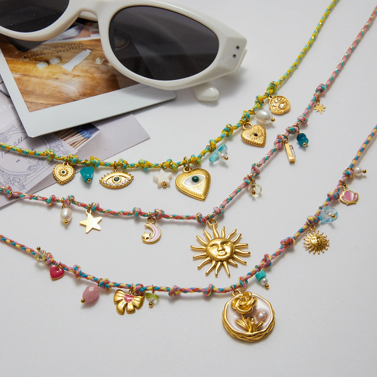 18K Verguld Boho Hanger Ketting Collectie – Waterdicht, Roestvrije Dagelijkse Sieraden