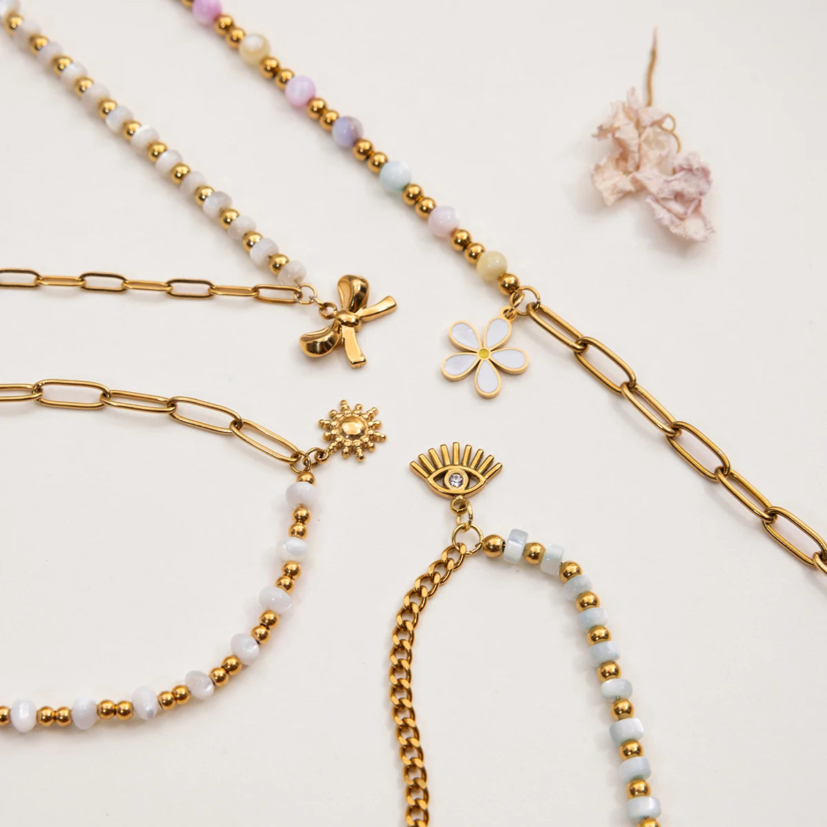 Luxe 18K Vergulde Armbandenset voor Dames – Waterdicht & Vlekbestendig