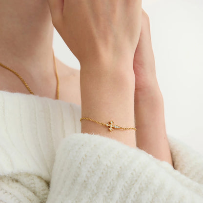 Premium 18K Vergulde Delicate Handarmband voor Dames – Waterdichte & Niet-Aanlopende Luxe Sieraden