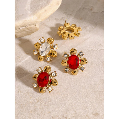 18K Gold Plated Food Charm Hoop Earrings Set – Waterproof Tarnish-Free Cute Enamel Jewelry for Women