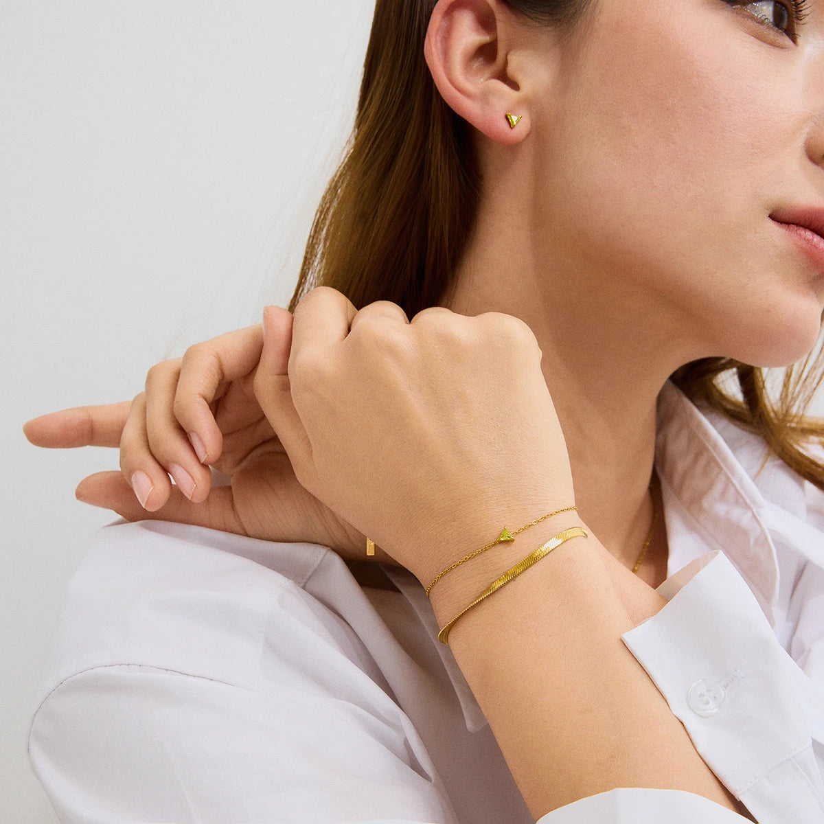 Premium 18K Gold Plated Birthstone Zirconia Earrings & Bracelet Set for Women – Waterproof & Tarnish-Free Jewellery & Jewelry