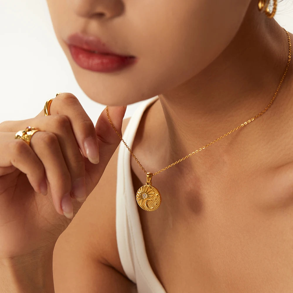 Gouden Evil Eye Rechthoek Talisman Ketting | Bescherming & Statement Sieraad