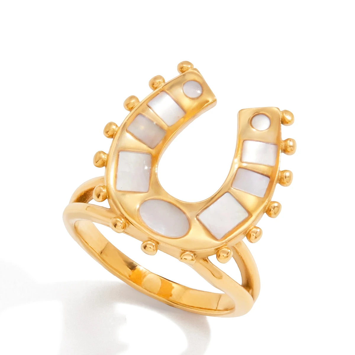 18K Vergulde Hoefijzer Ring Collectie – Waterdichte, Vlekvrije Statement Ringen