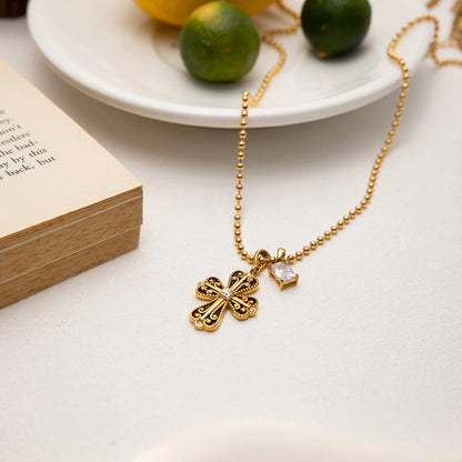 18K Vergulde Vintage Kruishanger Ketting – Waterdicht, Aanslagvrije Geloofssieraden