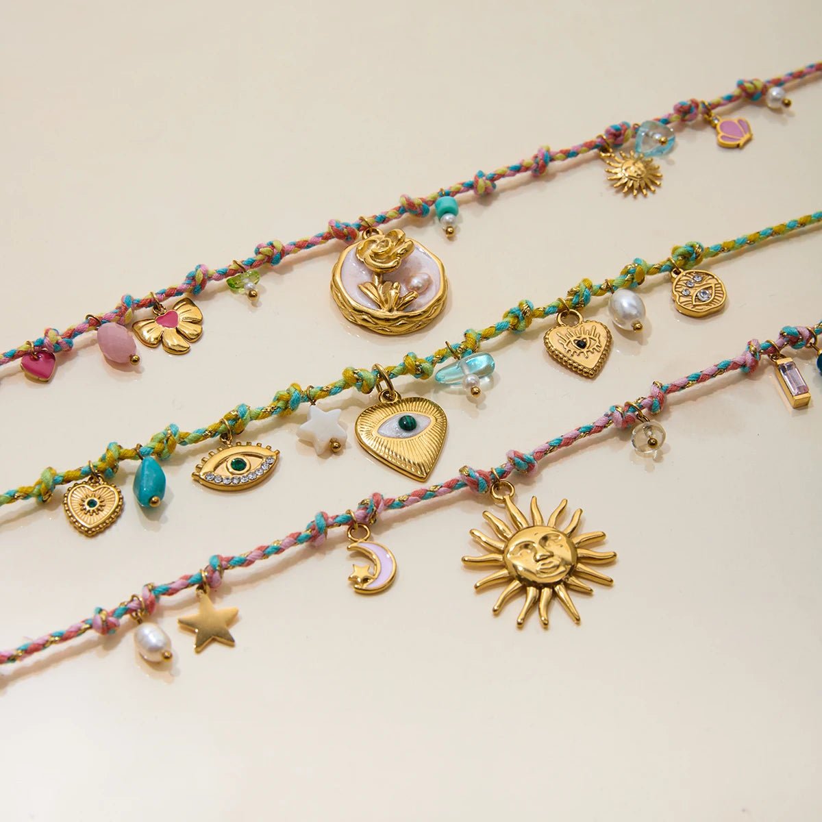 18K Verguld Boho Hanger Ketting Collectie – Waterdicht, Roestvrije Dagelijkse Sieraden