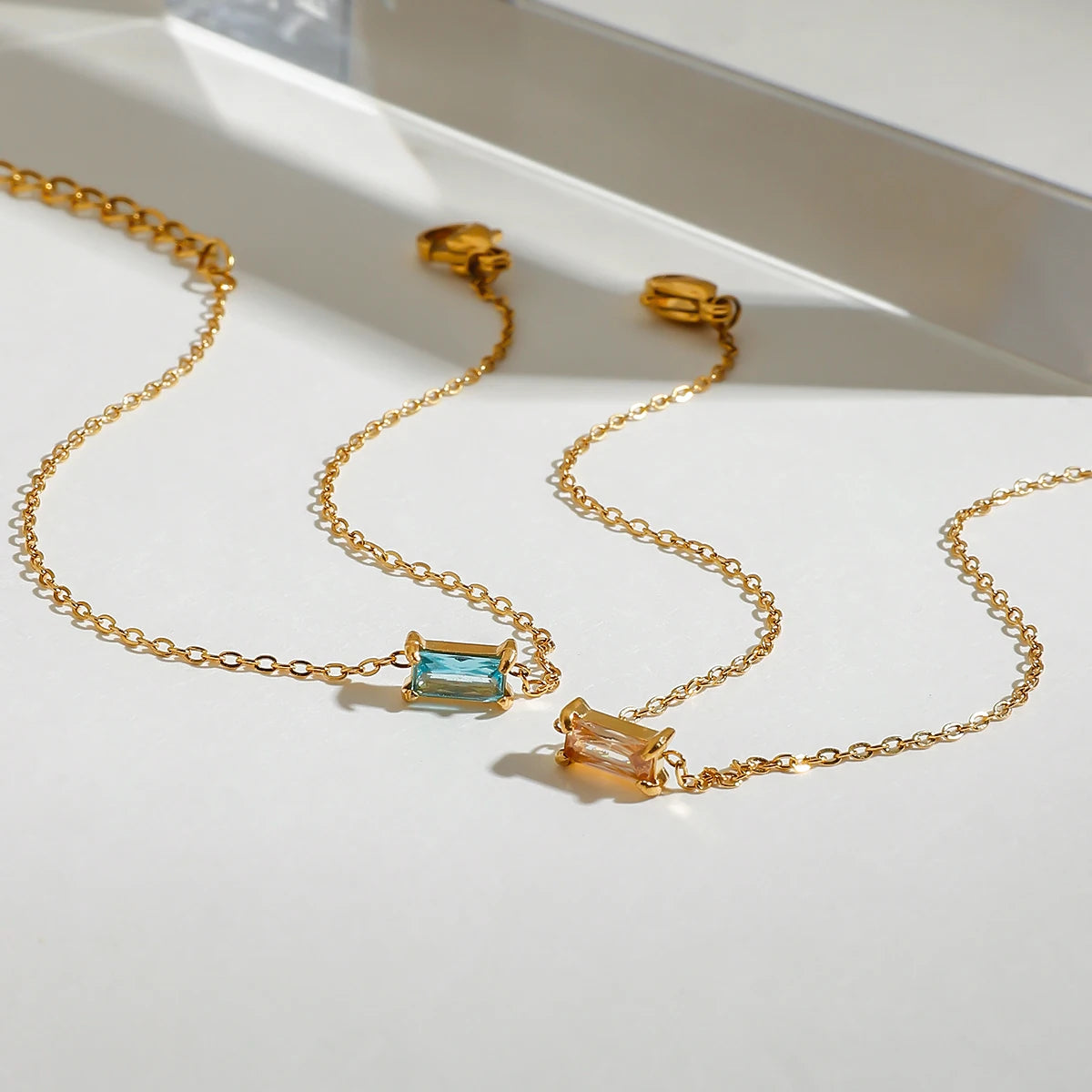 Premium 18K Gold Plated Birthstone Zirconia Earrings & Bracelet Set for Women – Waterproof & Tarnish-Free Jewellery & Jewelry