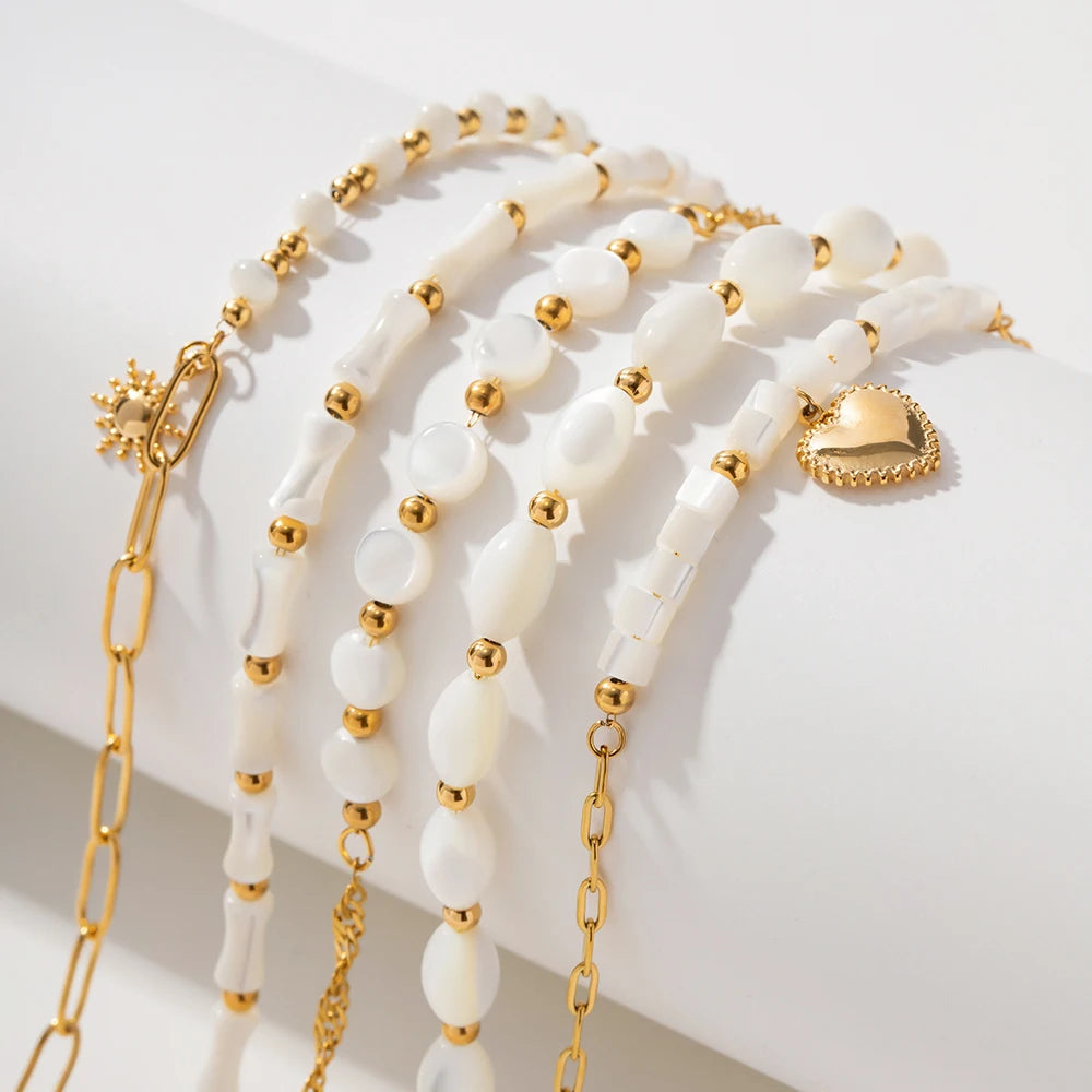 Premium 18K Gold Plated Layered Necklace Set for Women – Waterproof & Tarnish-Free Luxury Jewellery & Jewelry