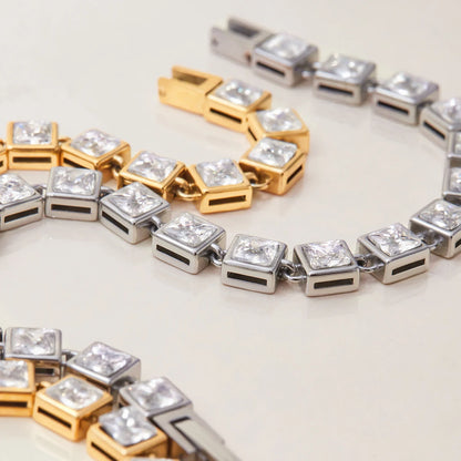 Premium 18K Gold Plated Tennis Bracelet Set for Women – Waterproof & Tarnish-Free Luxury Jewellery & Jewelry