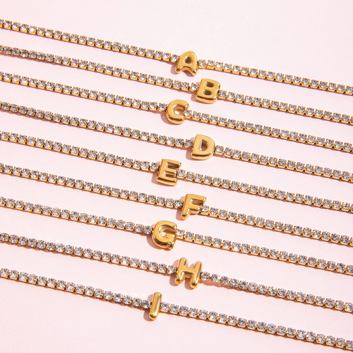 Premium 18K Gold Plated Initial Hand Bracelet for Women – Waterproof & Tarnish-Free Luxury Jewellery & Jewelry