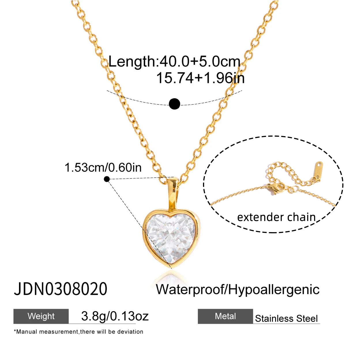 Klassieke gouden solitaire hanger ketting | Briljant geslepen diamant