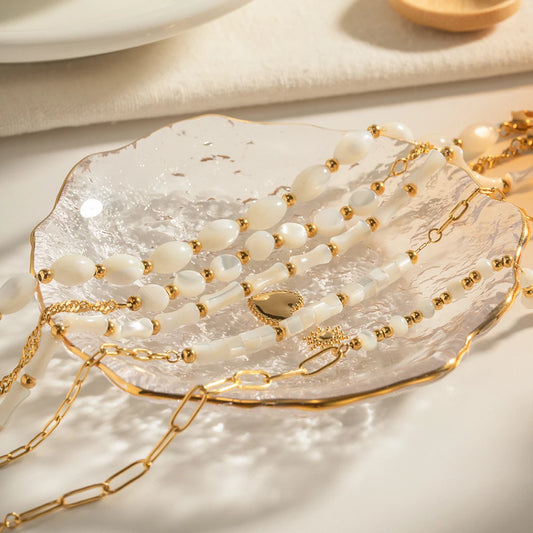 Premium 18K Verguld Gelaagde Kettingenset voor Vrouwen – Waterdicht & Vlekvrij Luxe Sieraden