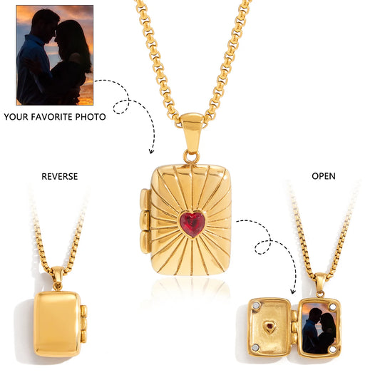 18K vergulde medaillonketting voor mannen en vrouwen | Medaillonhanger in vintage stijl