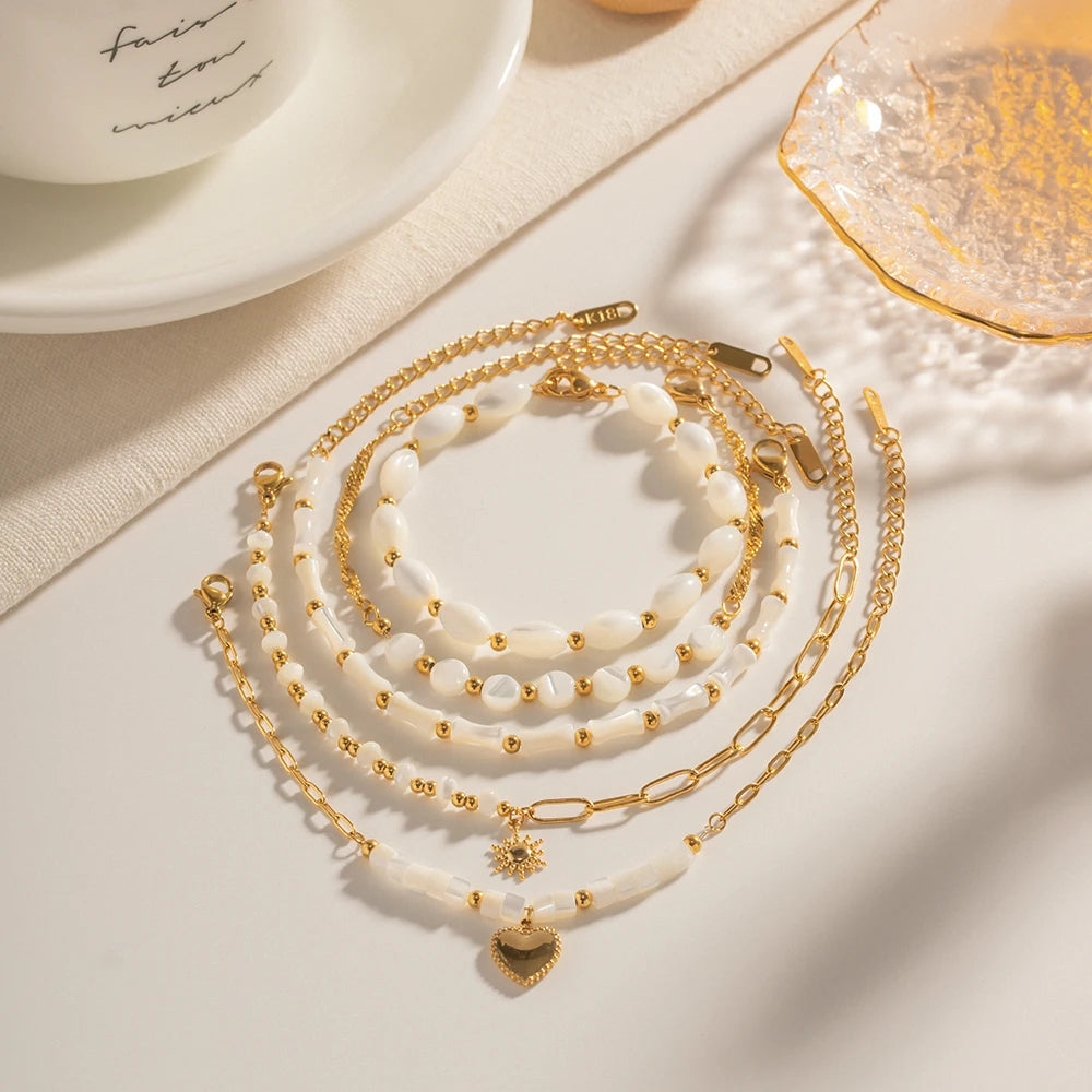 Premium 18K Gold Plated Layered Necklace Set for Women – Waterproof & Tarnish-Free Luxury Jewellery & Jewelry