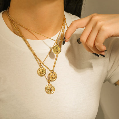 Gouden Evil Eye Rechthoek Talisman Ketting | Bescherming & Statement Sieraad
