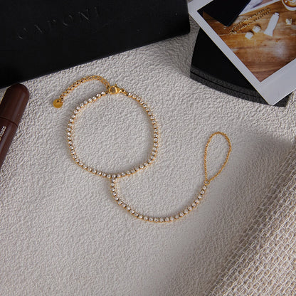 Kristallen Handketting Armband voor Dames | Verguld Waterdicht Aanslagvrij Hand Harness Sieraad