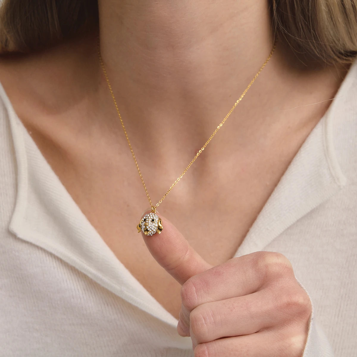 18K Vergulde Hondenhoofd Hanger Ketting | Huisdierenliefhebber Bedelketting voor Hondenliefhebbers