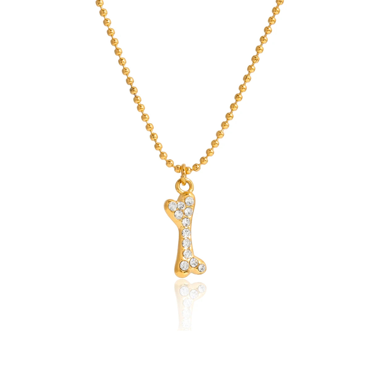 18K vergulde hondenbot hanger ketting | Hondenliefhebber bedelketting voor hondemoeders en -vaders