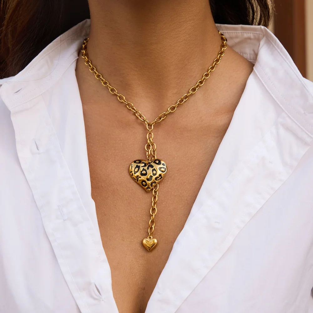 18K Vergulde Hartketting Collectie – Waterdichte, Vlekbestendige Statement Sieraden