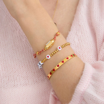 Vergulde Hartarmbandset voor Dames | Waterdicht & Vervaagt Niet Dagelijkse Sieraden